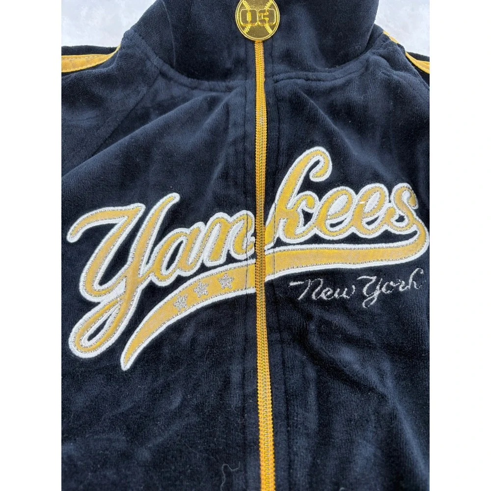 LB-03 MLB New York Yankees Tracksuit Set Velour Black Gold Y2K Streetwear